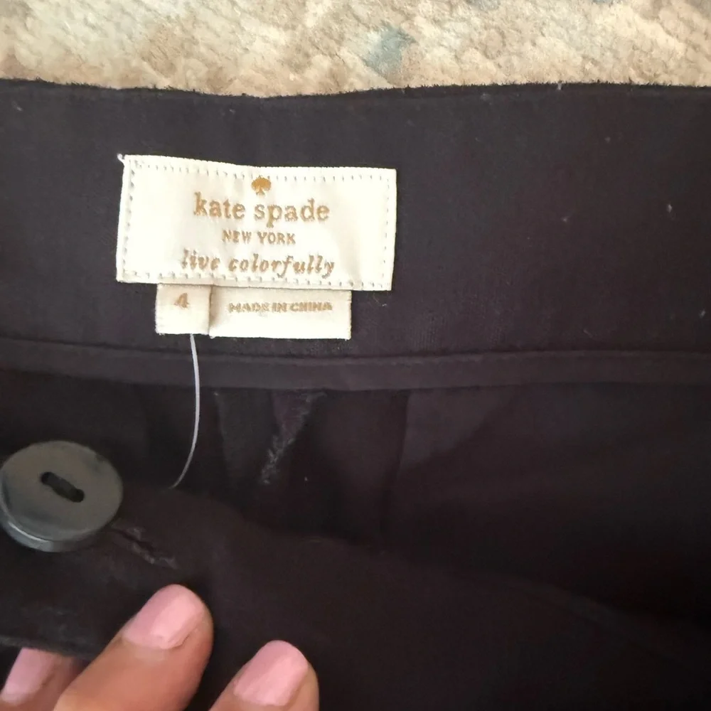 Kate Spade Black Trousers with Bow detail size 4